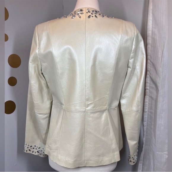 EUC Bradley Bayou Embellished Leather Jacket - Picture 4 of 9